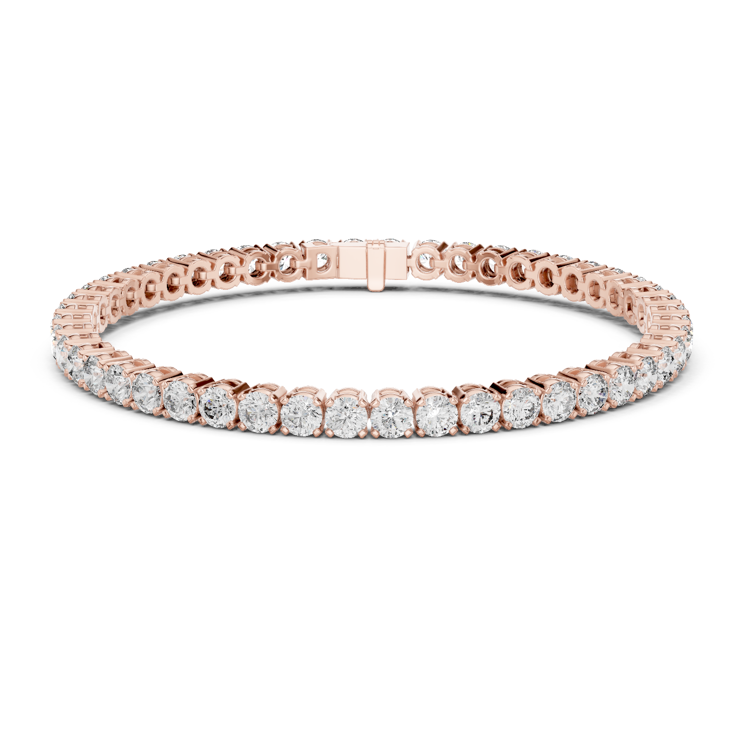 Round Cut Prong Tennis Bracelet - TBRRF