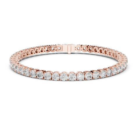 Round Cut Prong Tennis Bracelet - TBRRF