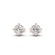 Round Cut Solitaire Stud Earrings
