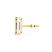 Baguette Solitaire Stud Earrings
