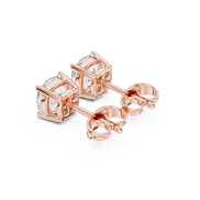 Cushion Cut Solitaire Stud Earrings