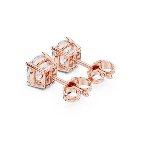 Cushion Cut Solitaire Stud Earrings