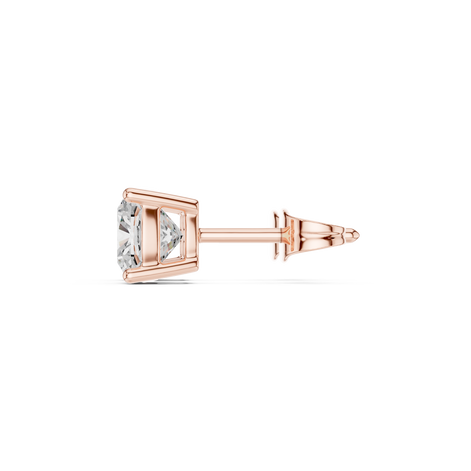 Cushion Cut Solitaire Stud Earrings