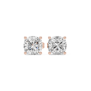 Cushion Cut Solitaire Stud Earrings