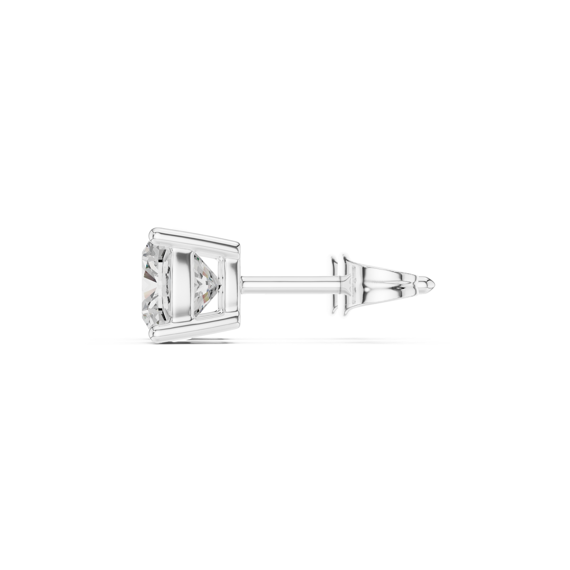 Cushion Cut Solitaire Stud Earrings