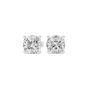 Cushion Cut Solitaire Stud Earrings