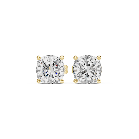 Cushion Cut Solitaire Stud Earrings