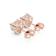 Heart Solitaire Stud Earrings
