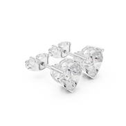 Heart Solitaire Stud Earrings
