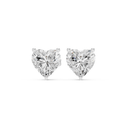 Heart Solitaire Stud Earrings