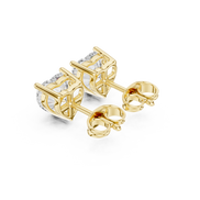 Heart Solitaire Stud Earrings