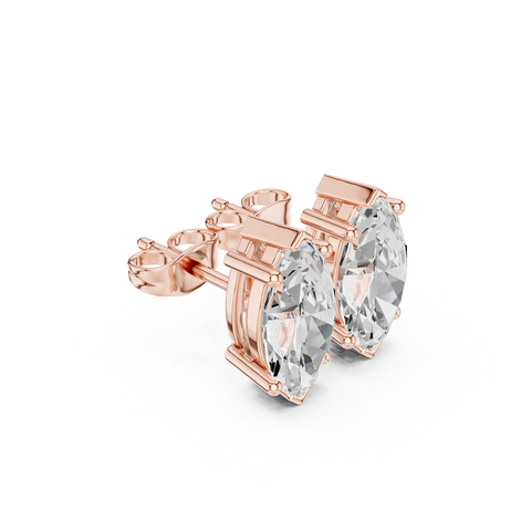 Marquise Solitaire Stud Earrings