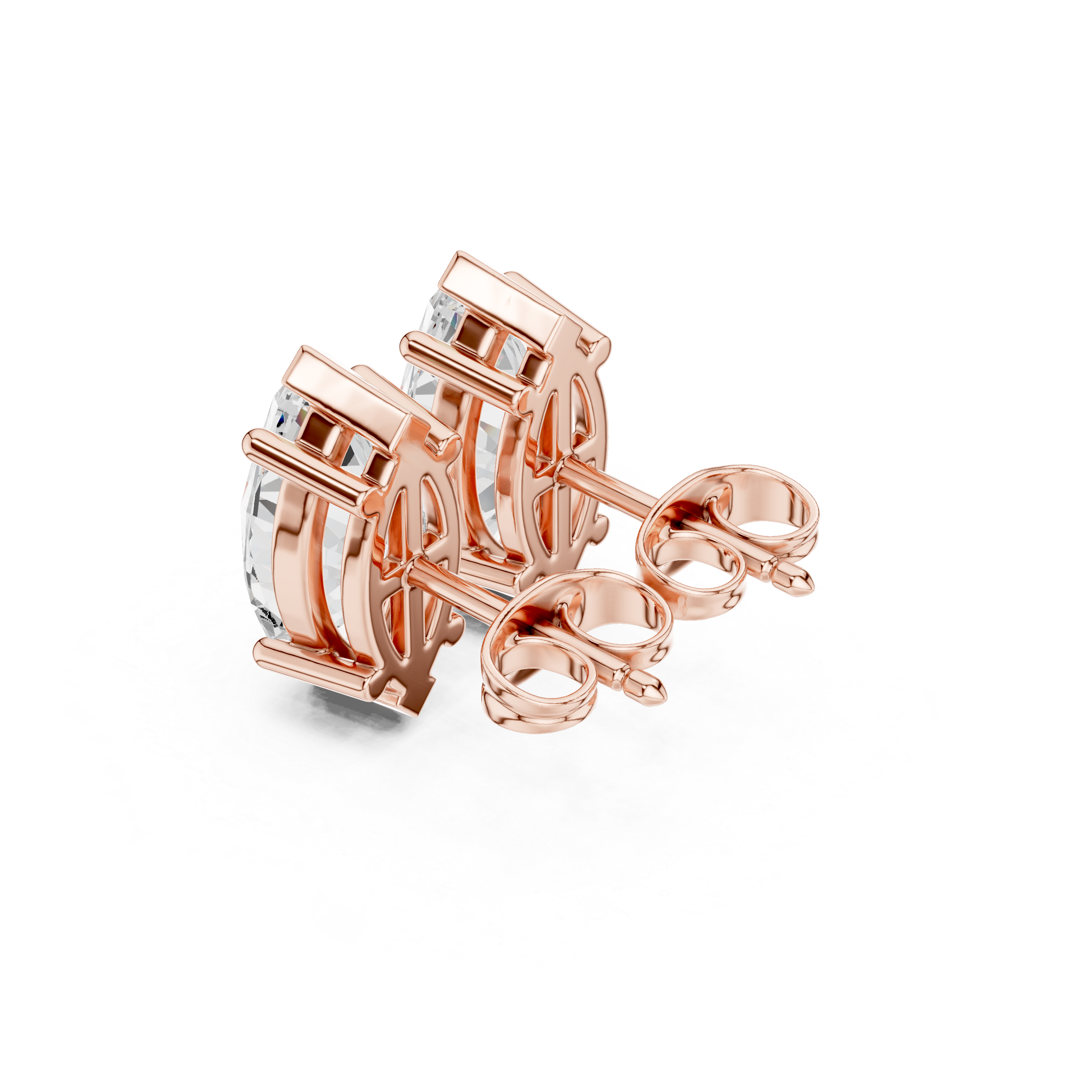 Marquise Solitaire Stud Earrings