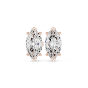 Marquise Solitaire Stud Earrings