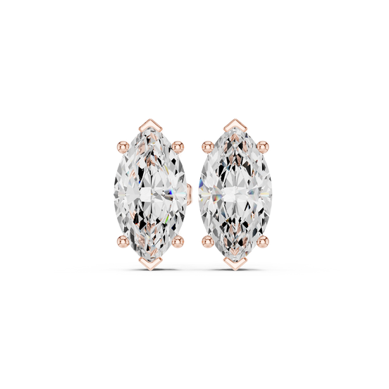 Marquise Solitaire Stud Earrings
