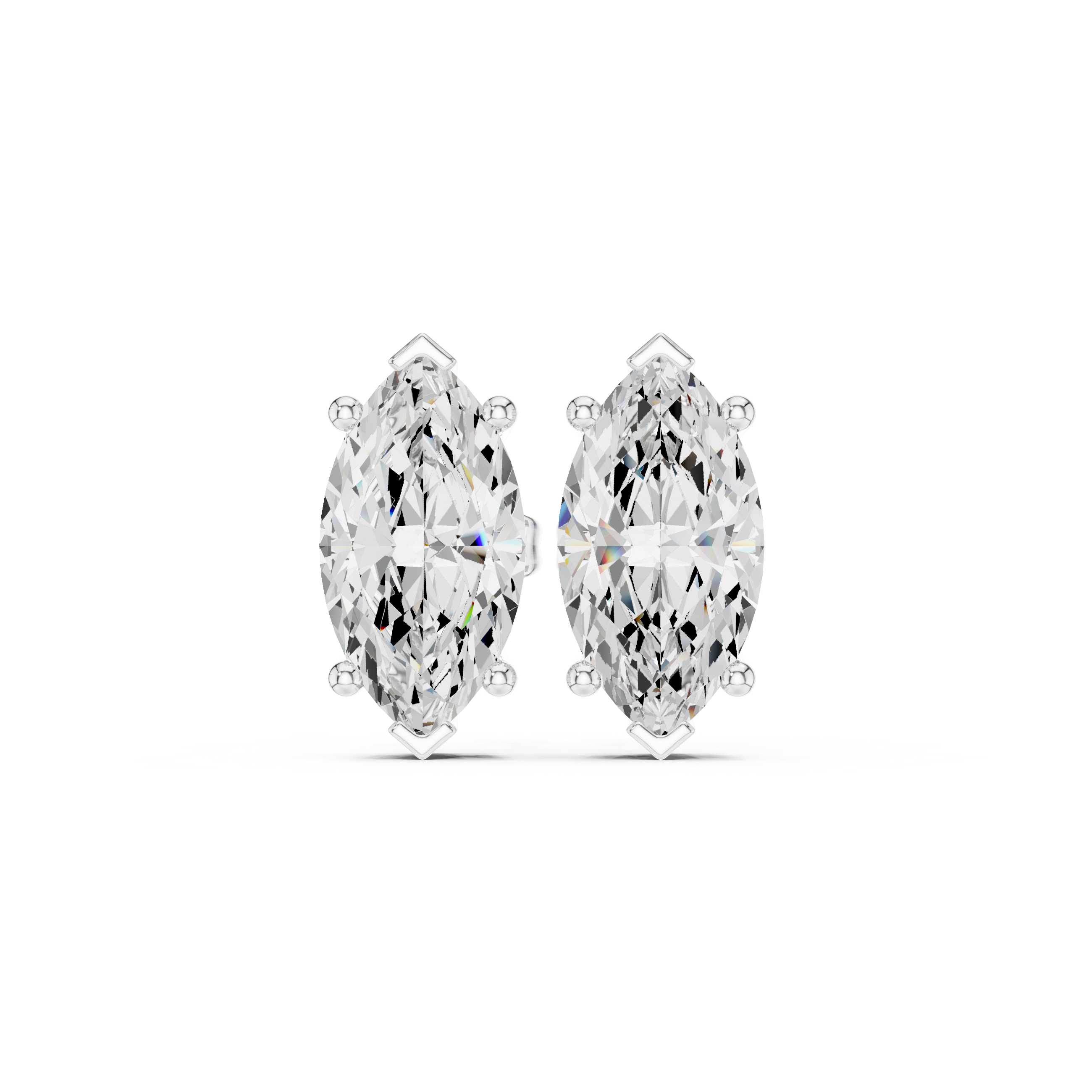 Marquise Solitaire Stud Earrings