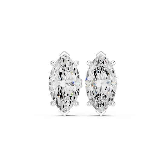Marquise Solitaire Stud Earrings