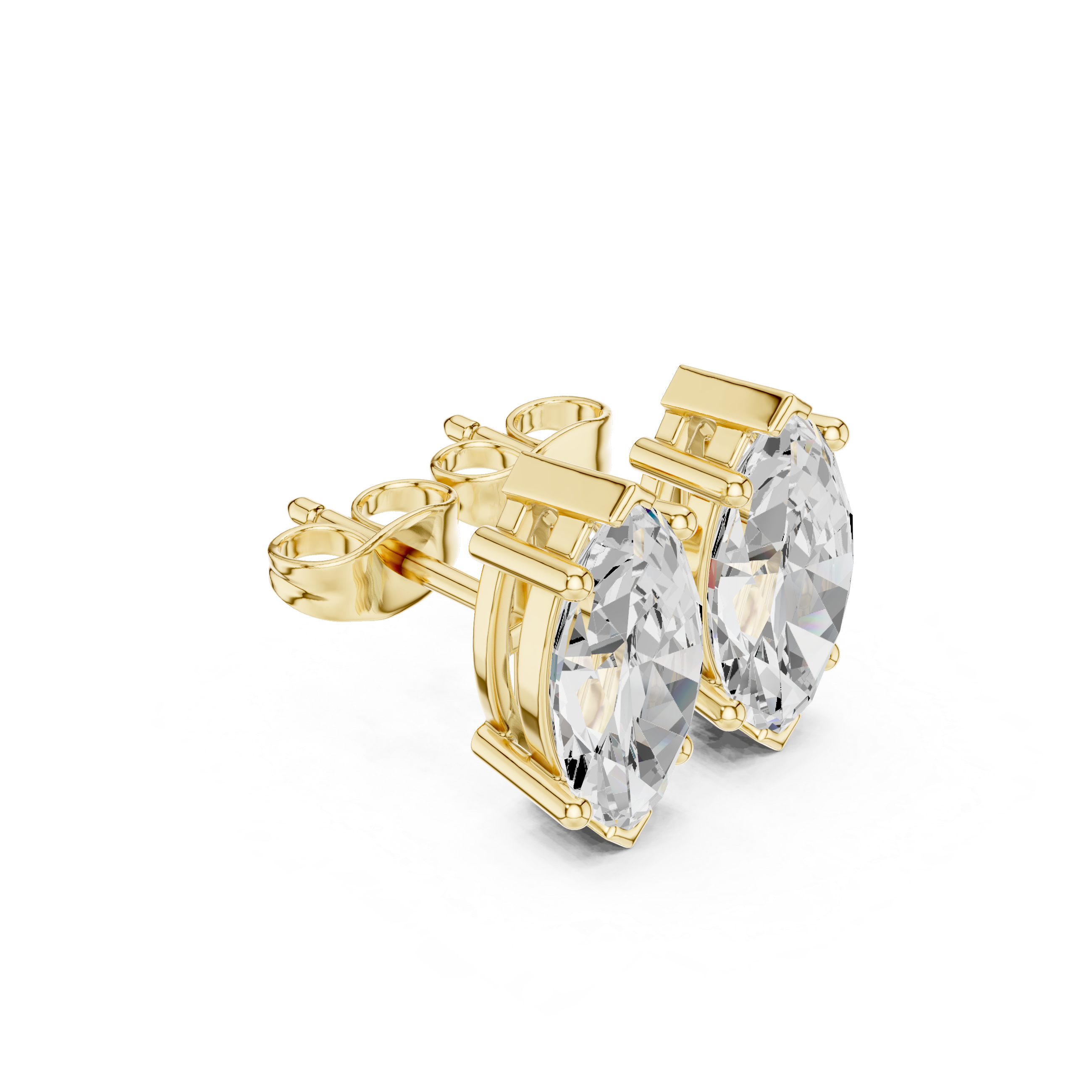 Marquise Solitaire Stud Earrings