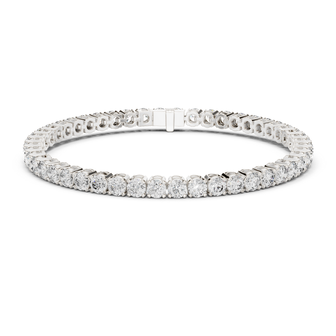 Round Cut Prong Tennis Bracelet - TBRRF