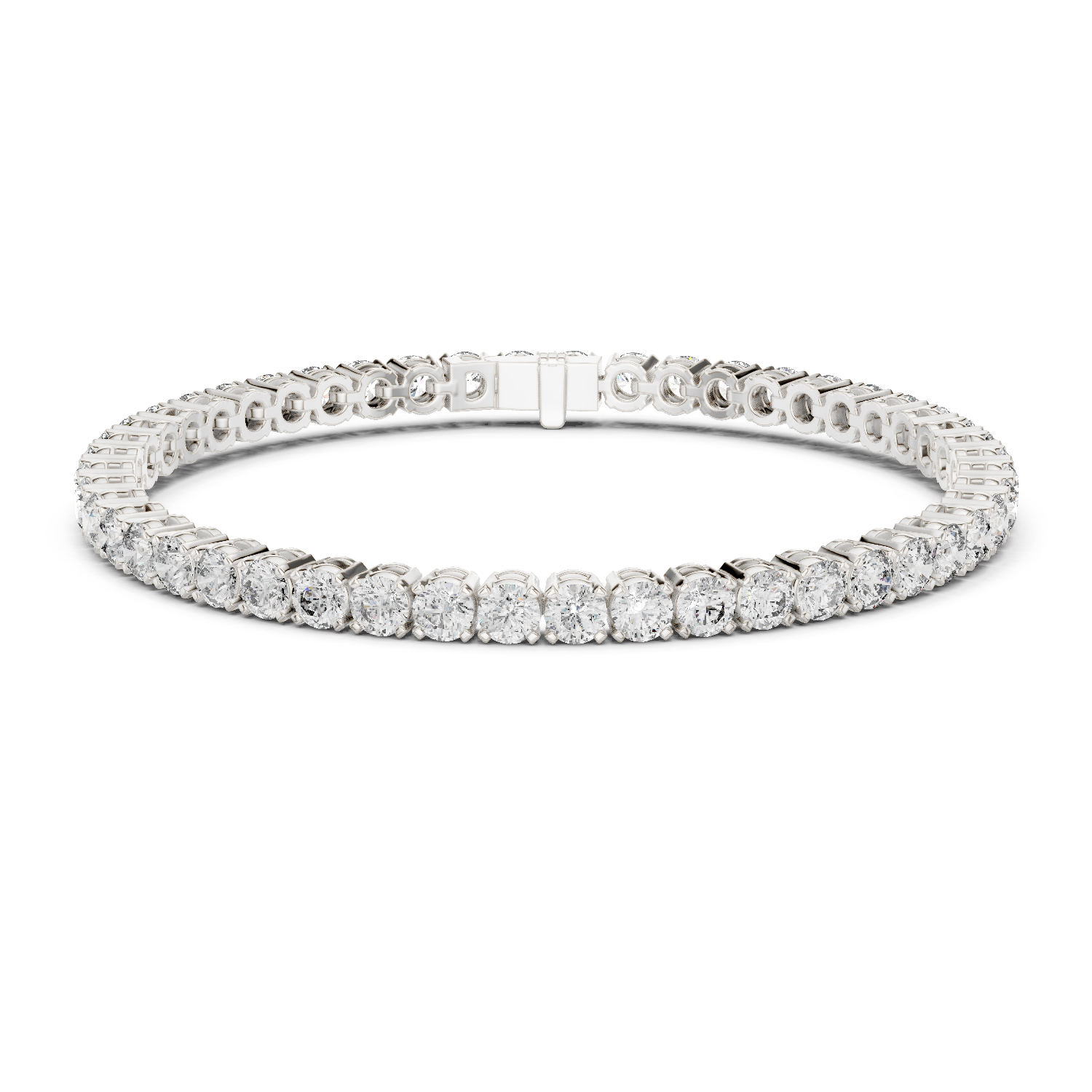 Round Cut Prong Tennis Bracelet - TBRRF