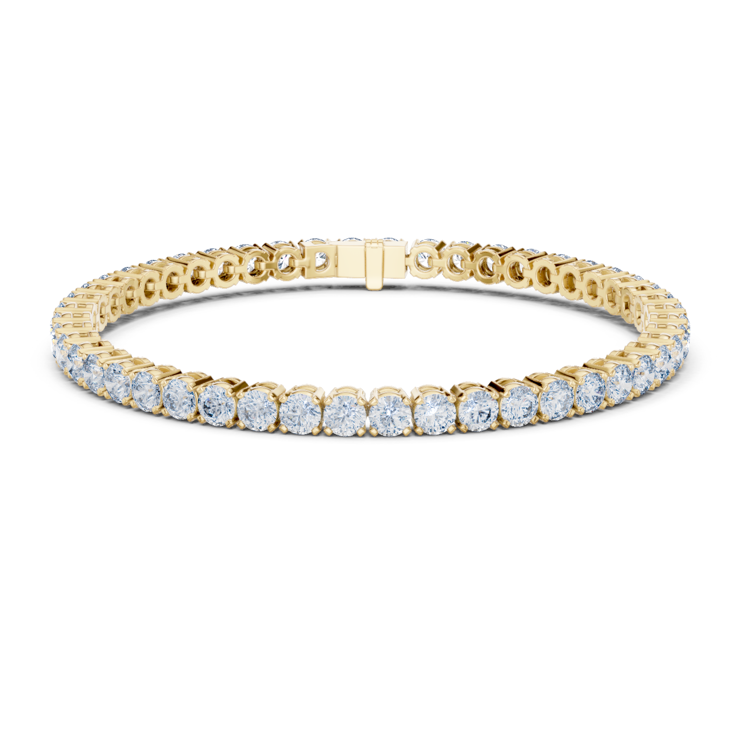 Round Cut Prong Tennis Bracelet - TBRRF